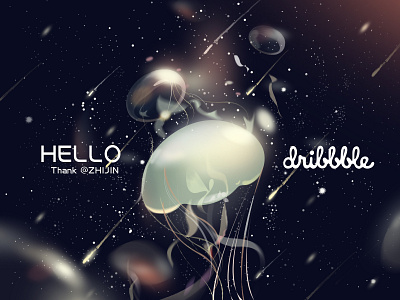 Hello Dribbble design illustration