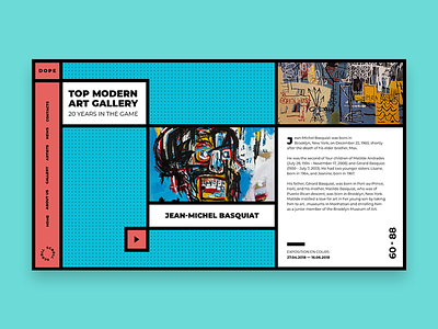 Dope - Landing Page for Contemporary Art Gallery analytics art contemporary dashboard ecommerce experience free gallery interaction interface landing page product research service ui ux web app website