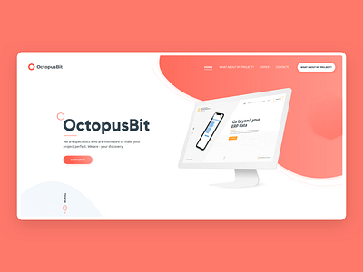 OctopusBit - Website for Digital Agency agency analytics dashboard ecommerce experience free interaction interface landing page product research service studio ui ux web app web design website