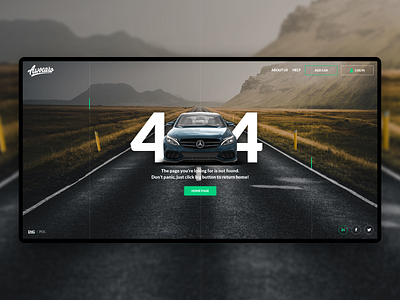 Awocaro - 404 page for car rental website