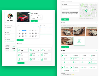 Awocaro - Car Management Page analytics booking car dashboard ecommerce experience free interaction interface landing page product rent research service ui ux web app website