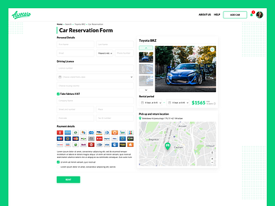 Awocaro - Car Reservation Form