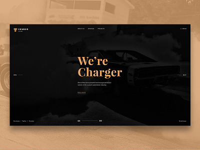 Charger Customs - Free Psd debut free free psd freebie psd template ui ux web web design website