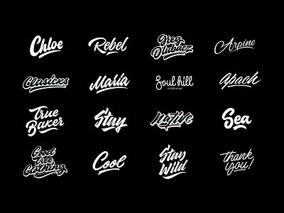 Lettering Collection calligraphy font free hand lettering lettering logo logotype script sketch sketches type typography