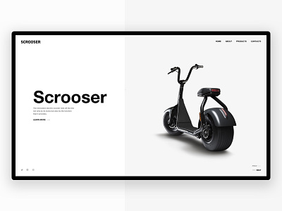 Scrooser - Website Concept design free landing minimal online scrooser typography ui ux web website