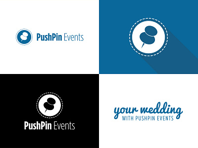 PushPin Events Logo branding logo pushpin