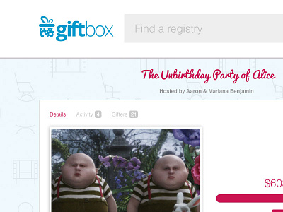 WIP - GiftBox Gifting Page giftbox ui ux