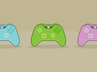 Xbox One Control - Color illustration xbox