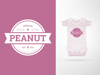 Peanut Onsie - Mockup baby onsie peanut