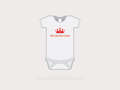 Off with their heads! alice in wonderland baby onsie red queen