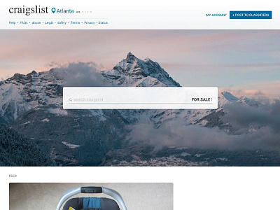 Craigslist - Remixed (Page) craigslist redesign ui ux website