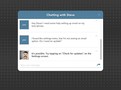 Support Chat UI chat ui ux