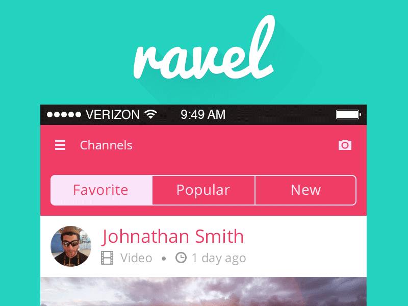 Ravel - Concept app social ui video