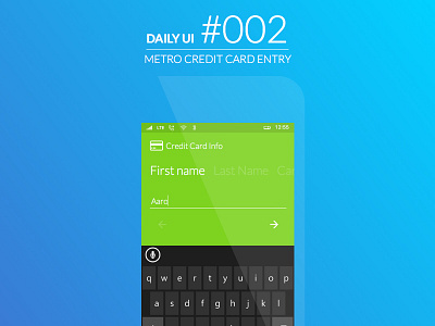 Metro Credit Card Entry