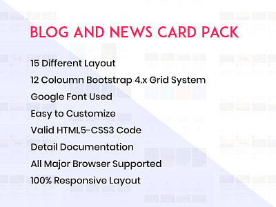 Blog and News Card Pack CSS Plugin by Md Sojon Islam on Dribbble