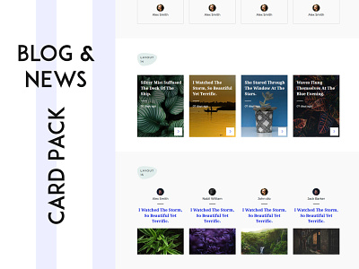 Blog and News Card Pack CSS Plugin