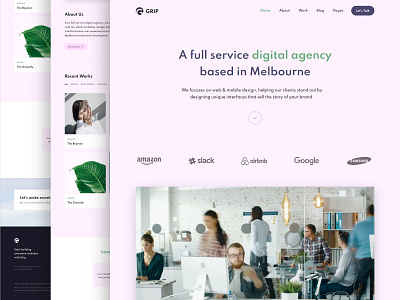 Digital agency landing page template