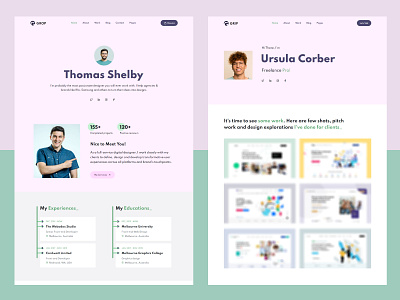 Portfolio landing page template