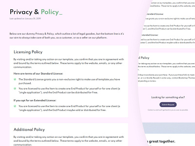 Privacy & Policy design landing page privacy privacy policy ui web website