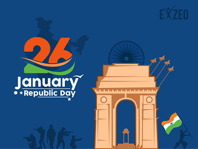 Republic day of India 2023 celebrate design figma illustration india ui vector