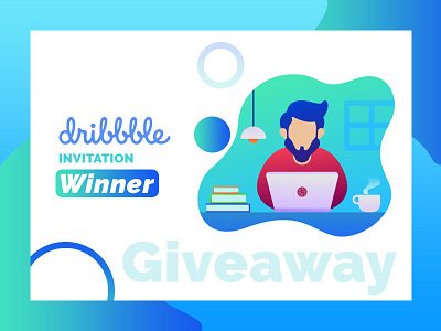 Invite Winner annowncement design dribbble give thanks giveaway invite website