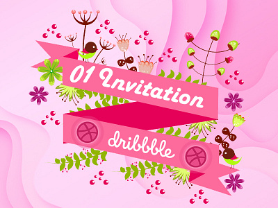 Dribbble Invitation designer dribbble illustration invitation invitation design invite invite design invite giveaway portfolio