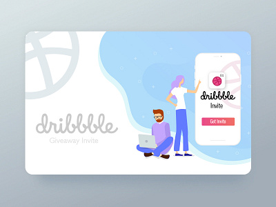 Dribbble Invite community designers dribbble dribbleartist illustration invitation invite invite giveaway vector