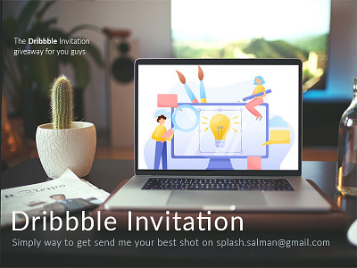 Dribbble Invitation dailyui designer dribbble dribbble invitation giveaway illustration invite logo webdesign