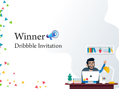 Invitation Winner dailyui design dribbble dribbble invitation giveaway typography