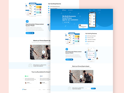 Fitguru User Interface app daily ui design dribbble landing page ui ux design uidesign userinterface website concept