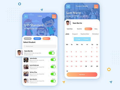 Parent Teacher App app concept dailyui design futuristic ui ios minimalism mobile parent sketchapp students teachers uiux userexperiencedesign