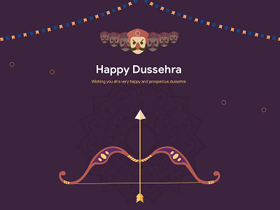 Happy Dussehra celebration celebrations creative dailyui festive graphics illustration india uiux