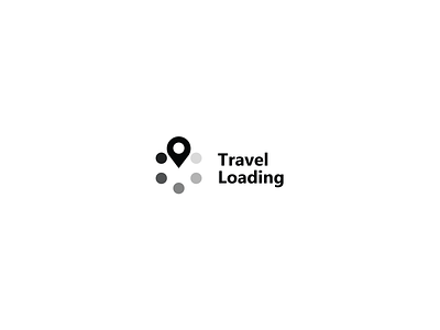 TravelLoading black branding concept creative illustration loading logo pin symbol travel travel agency travelloading travellogo vector