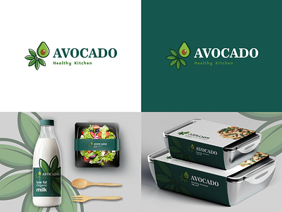 avocado avocado logo branding creative design green health food logo symbol