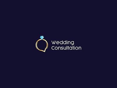 Wedding Consultation blue concept consultation creative design icon logo simple symbol vector wedding wedding consultation wedding logo