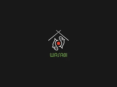 Wasabi black branding creative design illustration logo roll sushi sushi logo sushilogo symbol yin and yang