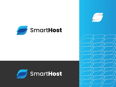 Smarthost branding creative design host logo hosting hosting company mark monogram monogram logo s logo simple symbol