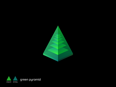 Green Pyramid branding concept creative design green pyramid illustration pyramid vector