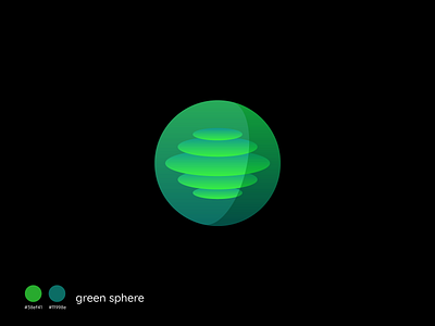 Green sphere branding concept creative illustration sphere vector