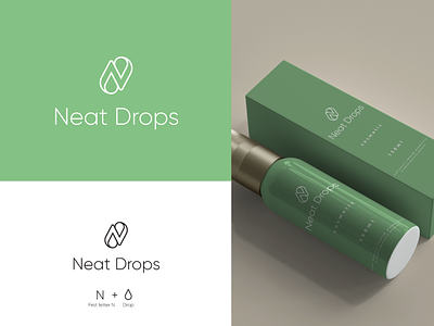 Neat-Drops branding cosmetic creative design drops illustration logo mark neat drops neatdrops simple symbol