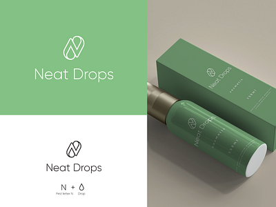 Neat-Drops branding cosmetic creative design drops illustration logo mark neat drops neatdrops simple symbol