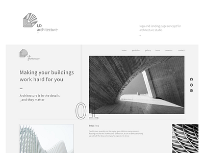 LD architecture architecture branding concept creative design ld architecture logo mark simple symbol ui