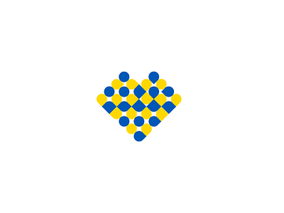 Love Ukraine branding concept design heart simple standwithukraine symbol ukraine