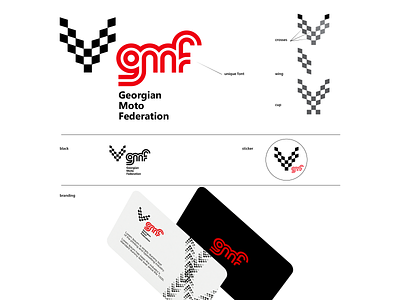 Georgian Moto Federation (concept) bike branding concept creative design georgian moto federation gmf logo moto motorcycle simple vector wheel