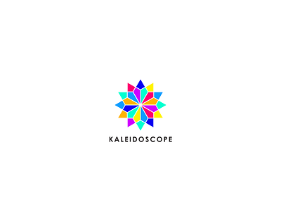 kaleidoscope branding colorful concept creative design kaleidoscope logo simple vector