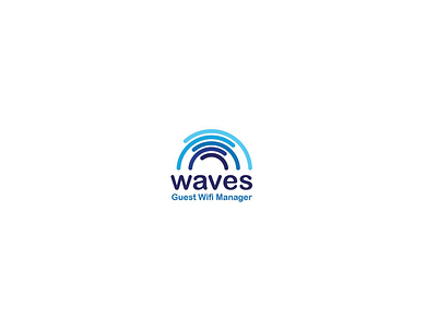 waves blue branding concept creative logo simple symbol waves wifi