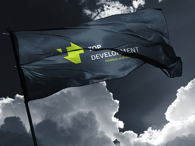 Top Development branding construction creative design development green logo simple symbol top development vector
