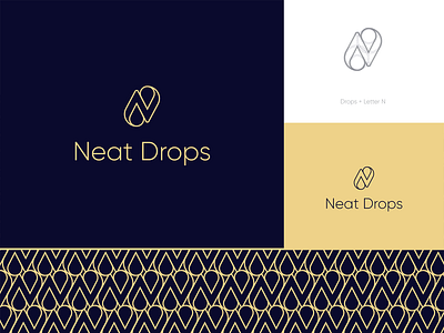 Neat Drops beauty branding concept cosmetics creative design illustration logo natural pattern simple symbol woman