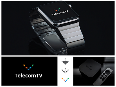 TelecomTV (T+V monogram, negative space)