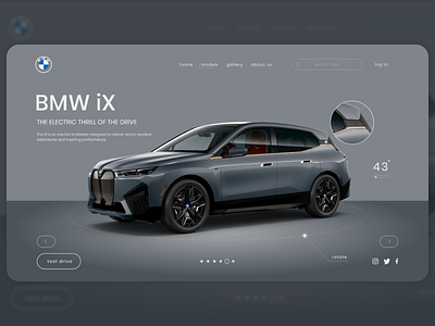 Landing page concept for BMW i models